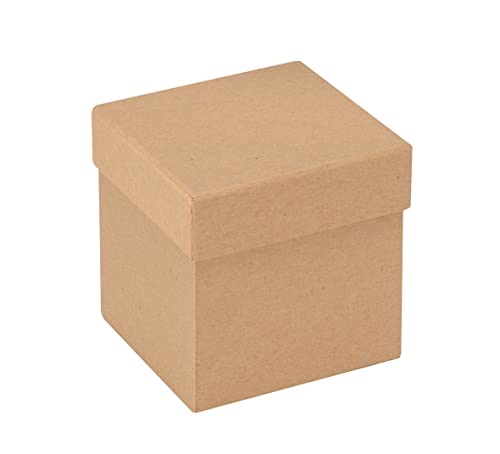 Glorex Cube en carton, naturel, 11,5 x 11,5 x 11,5 cm