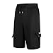 GOFULY Men's Cargo Shorts with Zipper Pockets Fashion Elastic Drawstring Outdoor Summer Men Shorts Athletic Slim Fit with Multi Pockets Solid Hiking Half Pants 2025 Black L
