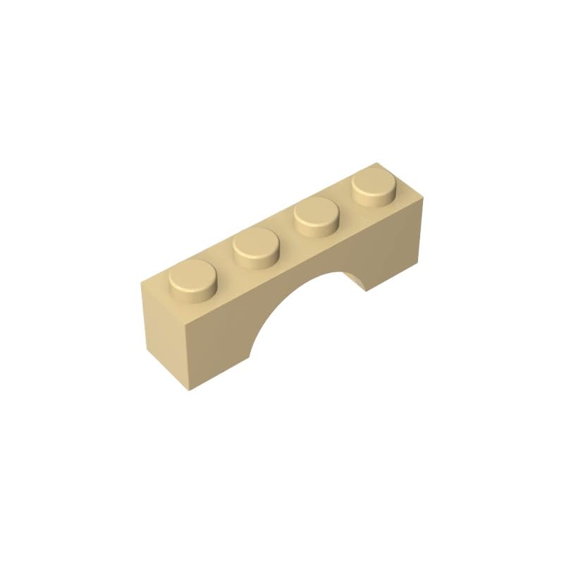 GDS-681 Compatible with LEGO Bricks 3659 Brick Arch 1x4, Tan, 50 PCS โ image 1