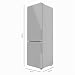 Cecotec Kombi-Kühlschrank Bolero CoolMarket Combi 250 Grey Glass E. Energieklasse E Kühlschrank mit grauem Glas 180x55 cm, 250 l, No Frost, Multi Air Flow, Schnellkühlung.
