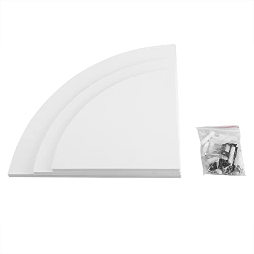 Étagère d'angle flottante blanche Ejoyous lot de 3 pièces - 7