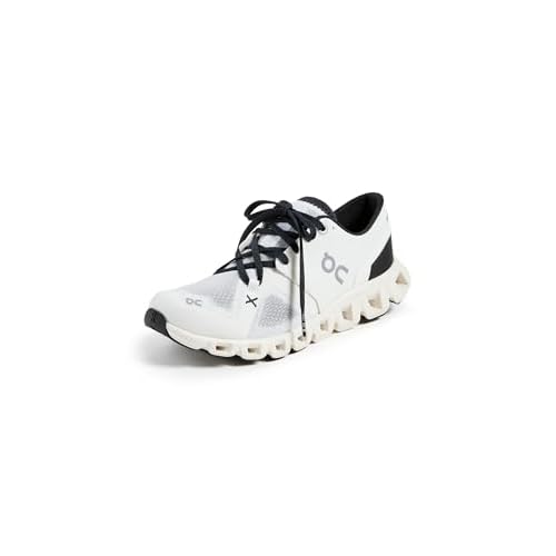 On Women's Cloud X 3 Sneakers, White/Black, 6 Medium US