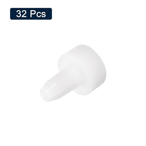 Image of uxcell 32 Pieces White Rubber Stopper, 2.7mm Plug Holes for 2-2.5mm /0.08-0.1 inch Hole