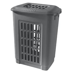 Tarrington House Wäschekorb Kunststoff, Anthrazit, 60 l Cover