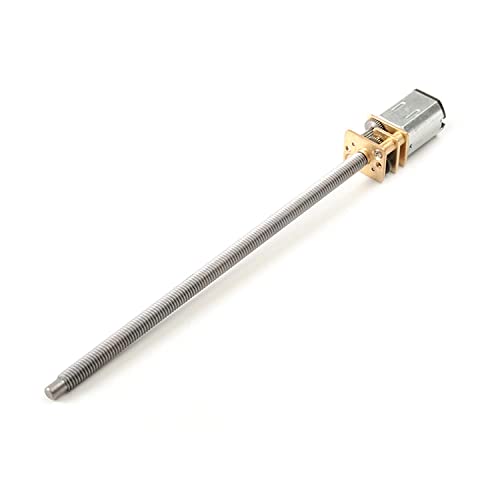 Fielect DC 12V 100RPM N20 Speed Reduction Gear Motor with M4x100mm Lead Screw Thread Shaft for DIY Electric Toys Small Cars Robots Model 1Pc