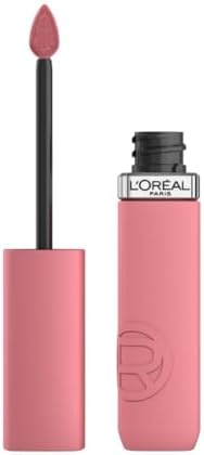 L'Oréal Paris Pintalabios Líquido, Color Intenso, Fórmula Mate de Larga Duración, Con Ácido Hialurónico, Sin Transferencia, Infaillible Matte Resistance, Tono: 200 Lipstick&Chill