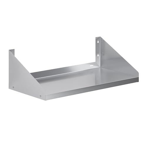 Image of AmGood Stainless Steel Wall Shelf with Side Guards (36 inch Long x 18 inch Deep)