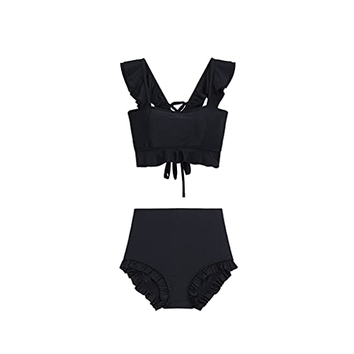 Bikini triangle CLSDRZC maillot de bain deux pièces femmes taille basse volants plage