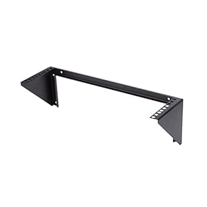StarTech.com 3U Wall Mount Patch Panel Bracket – 19 in – Steel Vertical Patch Panel Mounting Rack for Networking Equipment (RK319WALLV)