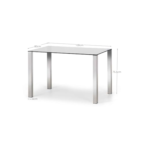 Table à manger Enzo Julian Bowen chromée pour repas modernes - 5