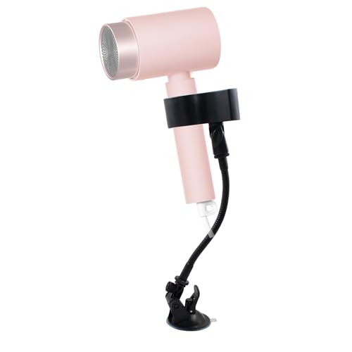 Cuyacili Support de sèche-cheveux avec ventouse sans perçage Flexible et réglable pour salle de bain