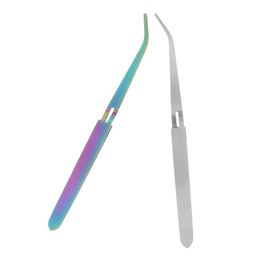 VICASKY Acrylic Nails Shaping Clips 2pcs Manicure Tweezers Nail Art Fixing Clips Reusable Pinching Clamp