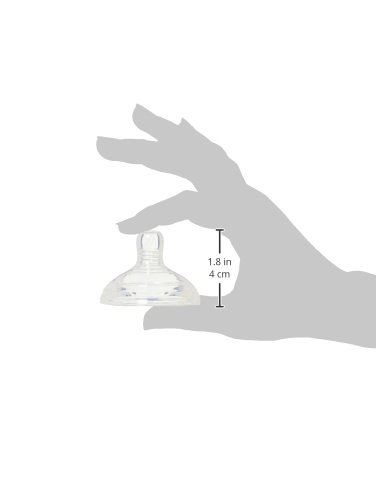 Tommee Tippee Natural Start Baby Bottle Nipples, Thicker Feed, 6m+, Pack of 4 Soft Silicone Breast-Like Bottle Nipples for a Natural Latch with Anti-Colic Valve Thicker Feed 2 Count (Pack of 2) image 9 of 9 B0FBY175K9