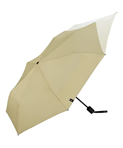 Wpc. 雨傘 UNISEX バックプロテクトフォールディングアンブレラ ベージュ×オフ 55cm 鞄濡れない 雨晴兼用 継続はっ水 メンズ レディース 折りたたみ傘 UX004-953
