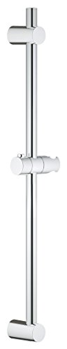 GROHE Barre de douche Vitalio Universal, barre douche 600 mm, point fixation barre réglable, support pommeau de douche orientable, installation facile, chromé, 27724000 (Import Allemagne)