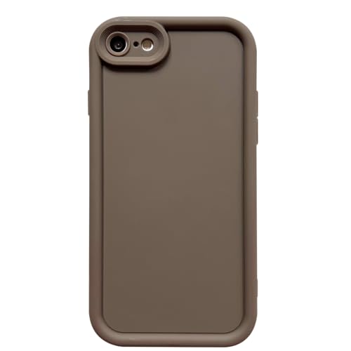 Image of Puxicu Slim Case for iPhone SE 3rd 2022 / 2nd 2020, Enhanced Camera Protection, Shockproof Skin-Friendly Touch Soft Case Cover for iPhone 7 /8 Phone 4.7 inch, Coffee