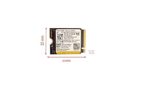 Image of Oemgenuine OEM Micron 256GB M.2 PCI-e GEN4 NVME SSD Internal Solid State Drive 30mm 2230 Form Factor M Key Steam Deck
