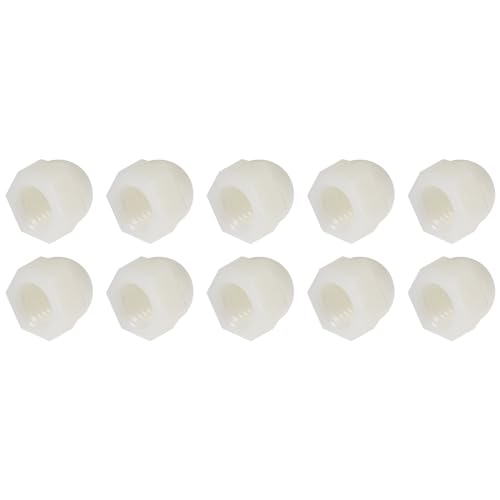 METALLIXITY Acorn Cap Nuts(M12x1.75mm) 10Pcs, Nylon Acorn Dome Cap Head Hex Nuts - for Industrial Mechanical Equipment, White