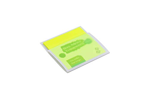 Bloco Adesivo Maxprint Clearnote Neon Transparente 76mm x 76mm c/50 fls