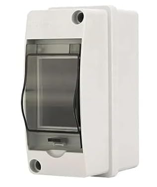 Electrical Distribution Box, White, 2 Module, Surface Mount, Transparent Cover (2 Way Mcb Box)