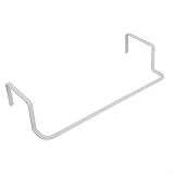 Scaldasalviette per termosifone da 35 cm, in ferro, senza trapano, nero e bianco, barra per asciugare i vestiti (bianco)