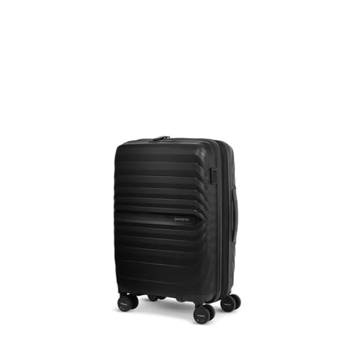Image of Samsonite Octolite Neo Expandable 55 Cms Small Cabin Polypropylene Hard Sided 8 Wheel Spinner Luggage /Suitcase /Trolley Bag (Black)-10 Year Global Warranty