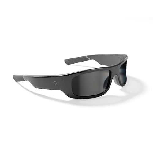 Lucyd Armor Smart Safety Glasses for Men & Women TR90 Frame Bluetooth Smart Safety Glasses with Light Adaptive Lenses Open Ear Speakers & Microphone - ANSI Z87.1 - Black Polarized
