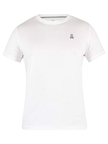 Psycho Bunny Men's Regular Fit Short Sleeve Crew Neck T-Shirt White #TOP4