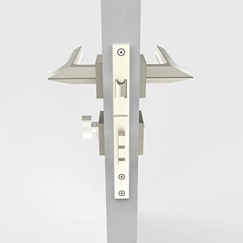 Image of Plantex Heavy Duty Door Lock - Main Door Lock Set with 3 Keys /Mortise Door Lock for Home /Office /Hotel (7082 - Satin White & Chrome)