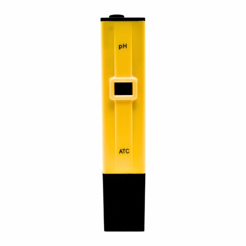 Image of AMPEREUS Yellow Digital pH meter for water testing, soil testing, Water Purity tester for home, commercial, with solution