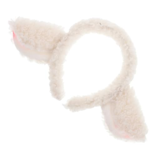 BAZEITFLOW Plüsch Lammohren Haarband Weich Für Erwachsene Und Mädchen Flauschiges Tierohren Stirnband Mit Universeller Passform Für Cosplay Partys Und Bühnenauftritte
