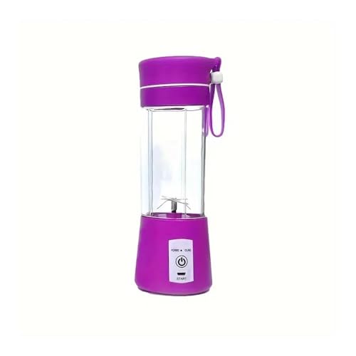 1 mini exprimidor eléctrico portátil con carga USB, exprimidor de frutas para batidos de naranja y limón recién exprimidos (morado)
