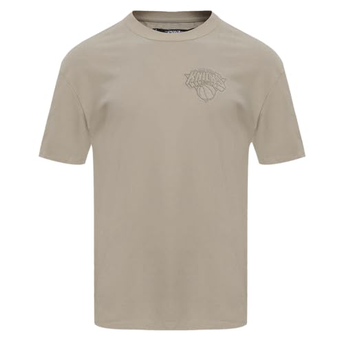 Pro Standard Men's NBA New York Knicks Neutral Short Sleeve Tee Taupe L