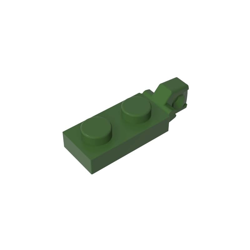 Gobricks 44301 Hinge Plate Hinge Plate 1x2 Locking with 1 Finger On End, Without Groove 50 Pieces GDS-820 Compatible with Lego Building Blocks Color:Tarmac — image 1