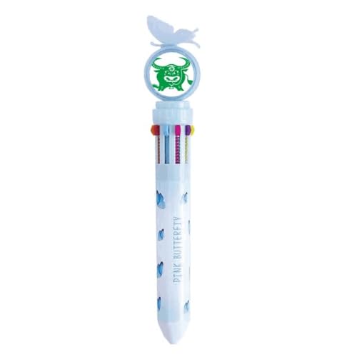 Stylo à bille rétractable multicolore zodiaque année du bœuf écriture multi-couleurs