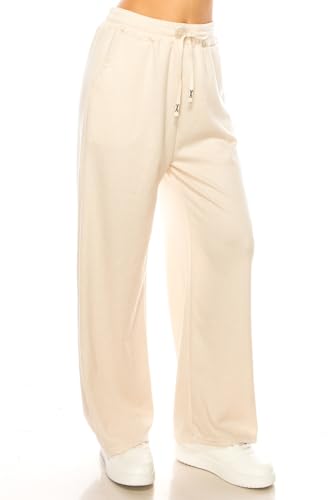 Women's Soft Fleece Corduroy Wide Leg Pants for Women Vintage y2k Straight Leg Pants Loose Fit with Pocket