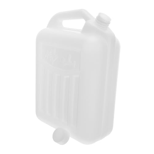 HEALLILY Jarra de plástico de grado alimenticio con tapa, recipiente de agua reutilizable a prueba de fugas, boca ancha para llenar y limpiar fácilmente, cubo de almacenamiento para productos químicos