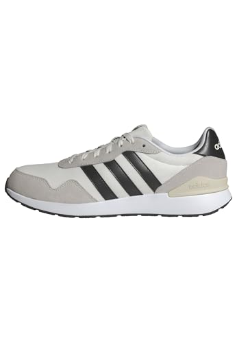 adidas Homme Run 60s 4.0 Shoes, Core White/Core Black/Off White, 44 EU