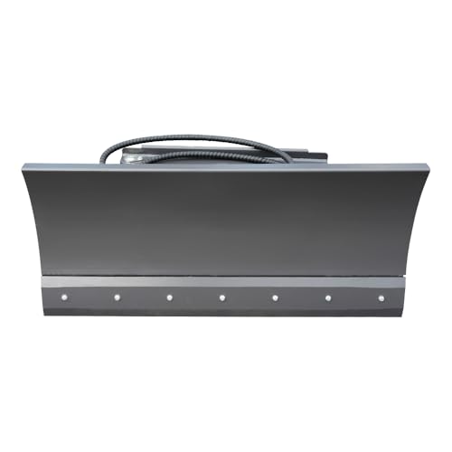 HUAYEE Dozer Blade Attachment for Mini Skid Steer Loaders - Straight Push Blade for Grading, Leveling & Backfilling - Verify Fit: 588mm Plate Width, 360mm Ear Center, 140mm Mount Height