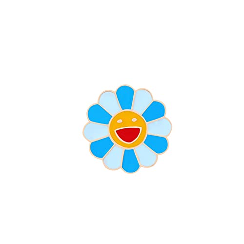 Broche fleur sourire pour égayer un sac à dos lors des sorties