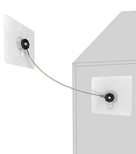 Image of 10 inches Stainless Steel Furniture Straps for Baby Proofing, No-Drill Furniture Anchors Earthquake Straps, Prevent Falling and Anti Tip TV Safety Straps, 6 Pcs