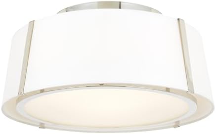 Crystorama Fulton 3 Light Polished Nickel Semi Flush Mount