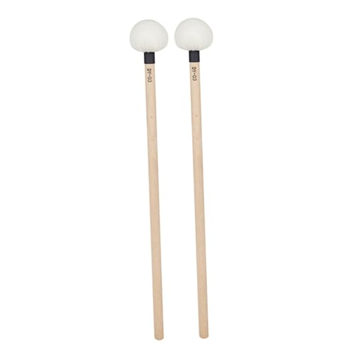 Yardwe 2 piezas baquetas de percusión profesional con mango de madera miniatura 1