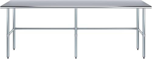 Image of 18 inchx96 inch Open Base Stainless Steel Work Table, NSF