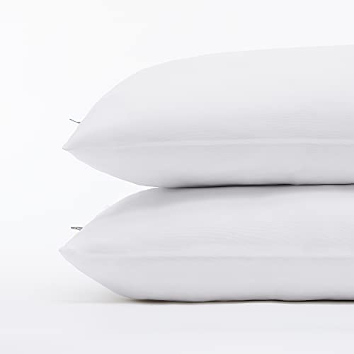 Serta Power Chill Cooling Pillow Protectors, Stain Resistant and Zippered Pillow Protector, Protects Pillow from Dust and Dirt, King, White, 2 Count ( Pack of 1) by Serta - Image 2