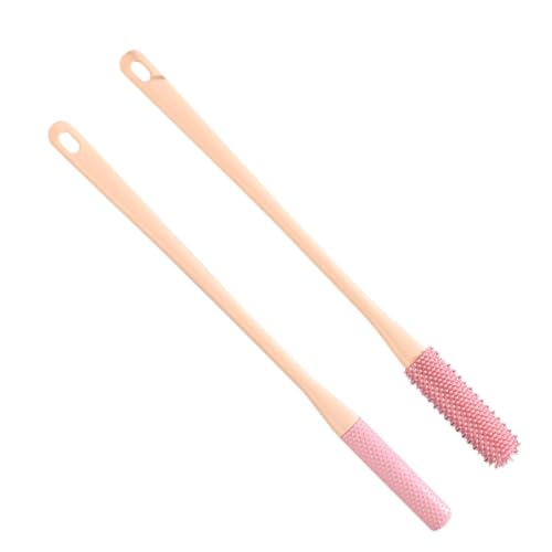 Toe11 Scrubber Long Handle Shower Foot Brush Lotion Applicator Foot Towel11 | Soft Rubber Brush Cleaning Between Toes Long Handl
