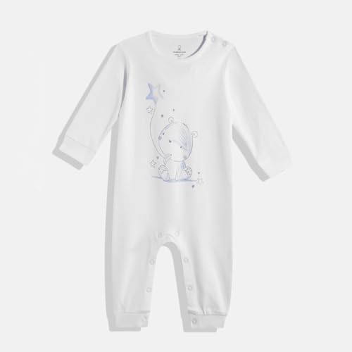 Image of Mothercare Girls Autumn Charm Printed Full Sleeve All-In-One Romper | Soft Cotton Jumpsuit Bodysuit for Baby & Toddler | (Pack of 2)