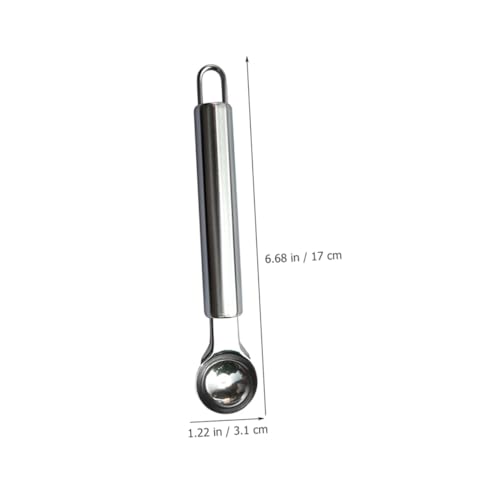Healeved Stainless Steel Melon Baller and Ice Cream Scoop 6.7 Inch Lightweight Fruit Scooper with Long Handle for Kitchen Dessert and Home Use