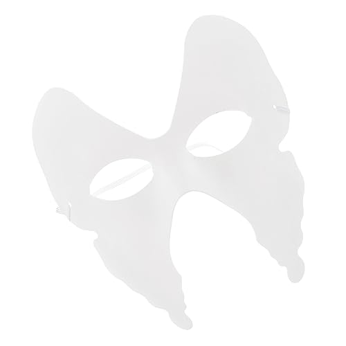 TOYANDONA 6Pcs Paper Blank Butterfly Masks for Art and Craft Unpainted Masquerade Props for Parties Weddings and Cosplay