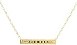 Genérico Minimal Moon Phase Clavicula cadena collar wanderlust luna collares joyería mujer, oro manipuladores profesionales
